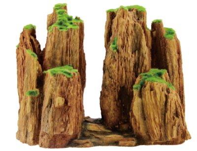 Грот для аквариума "Камни со мхом"